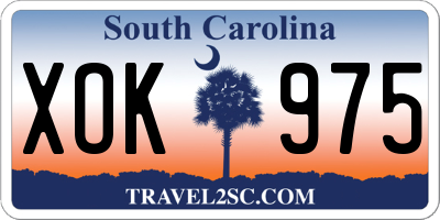 SC license plate XOK975
