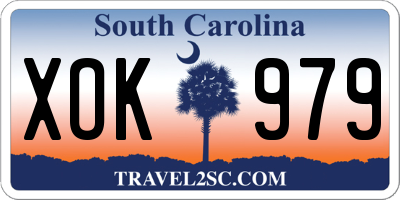 SC license plate XOK979