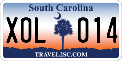 SC license plate XOL014
