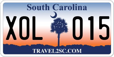 SC license plate XOL015