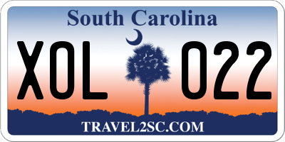 SC license plate XOL022