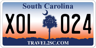 SC license plate XOL024