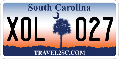SC license plate XOL027