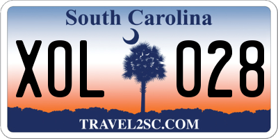 SC license plate XOL028