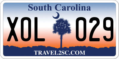 SC license plate XOL029