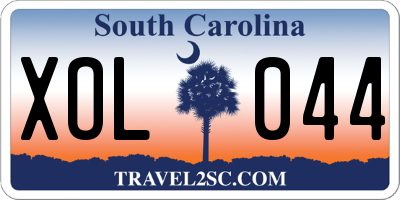 SC license plate XOL044