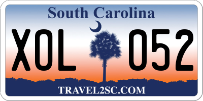 SC license plate XOL052