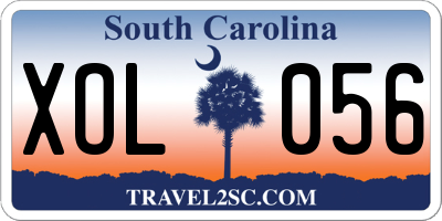 SC license plate XOL056