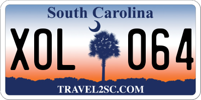 SC license plate XOL064