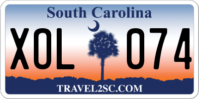 SC license plate XOL074