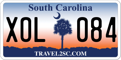 SC license plate XOL084