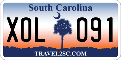 SC license plate XOL091
