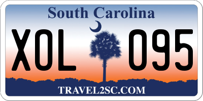 SC license plate XOL095