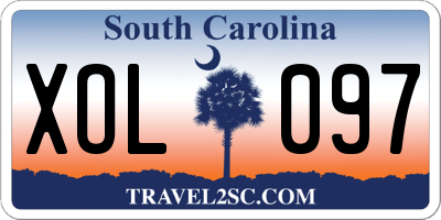 SC license plate XOL097