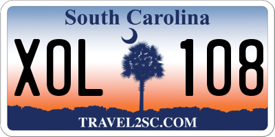 SC license plate XOL108