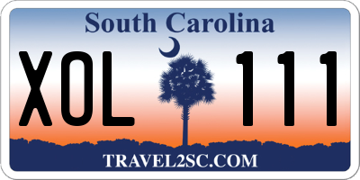 SC license plate XOL111