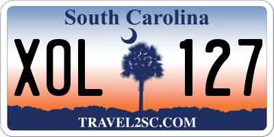 SC license plate XOL127
