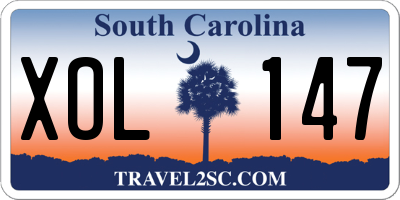 SC license plate XOL147