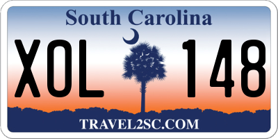 SC license plate XOL148
