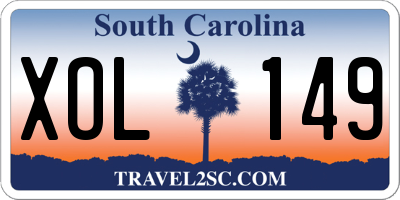 SC license plate XOL149
