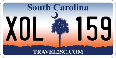 SC license plate XOL159