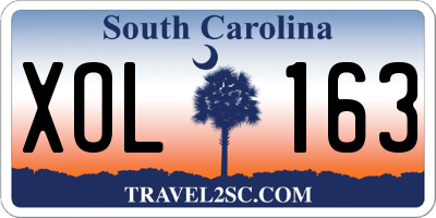 SC license plate XOL163
