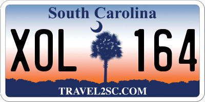 SC license plate XOL164