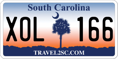 SC license plate XOL166