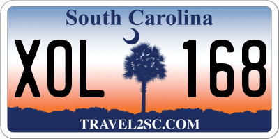 SC license plate XOL168