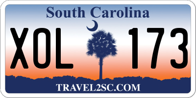 SC license plate XOL173