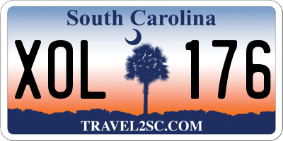 SC license plate XOL176