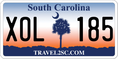 SC license plate XOL185