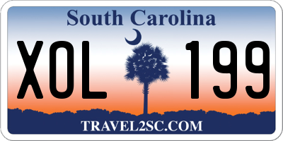 SC license plate XOL199