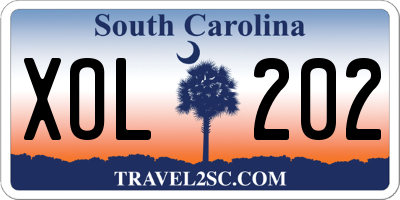 SC license plate XOL202