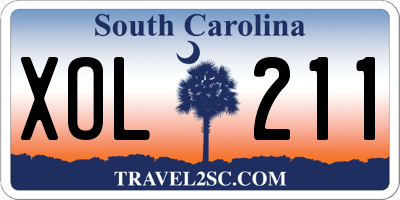 SC license plate XOL211
