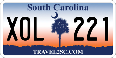 SC license plate XOL221