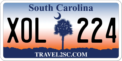SC license plate XOL224