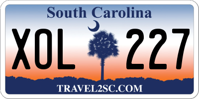 SC license plate XOL227