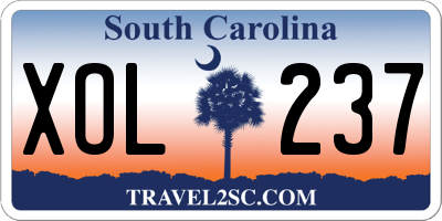 SC license plate XOL237
