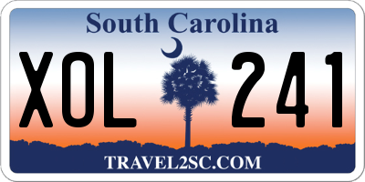 SC license plate XOL241