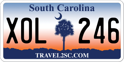 SC license plate XOL246