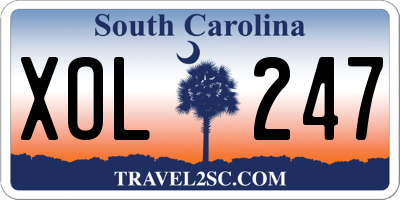 SC license plate XOL247