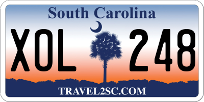 SC license plate XOL248