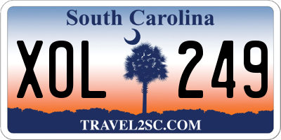 SC license plate XOL249