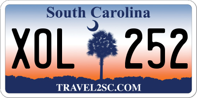 SC license plate XOL252