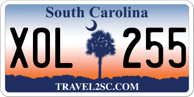 SC license plate XOL255