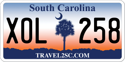 SC license plate XOL258
