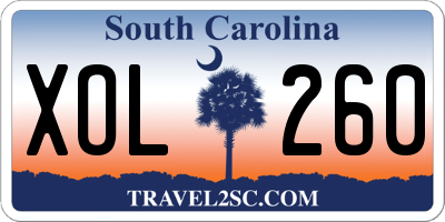 SC license plate XOL260