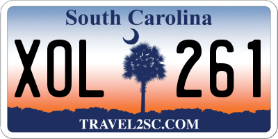SC license plate XOL261