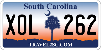 SC license plate XOL262